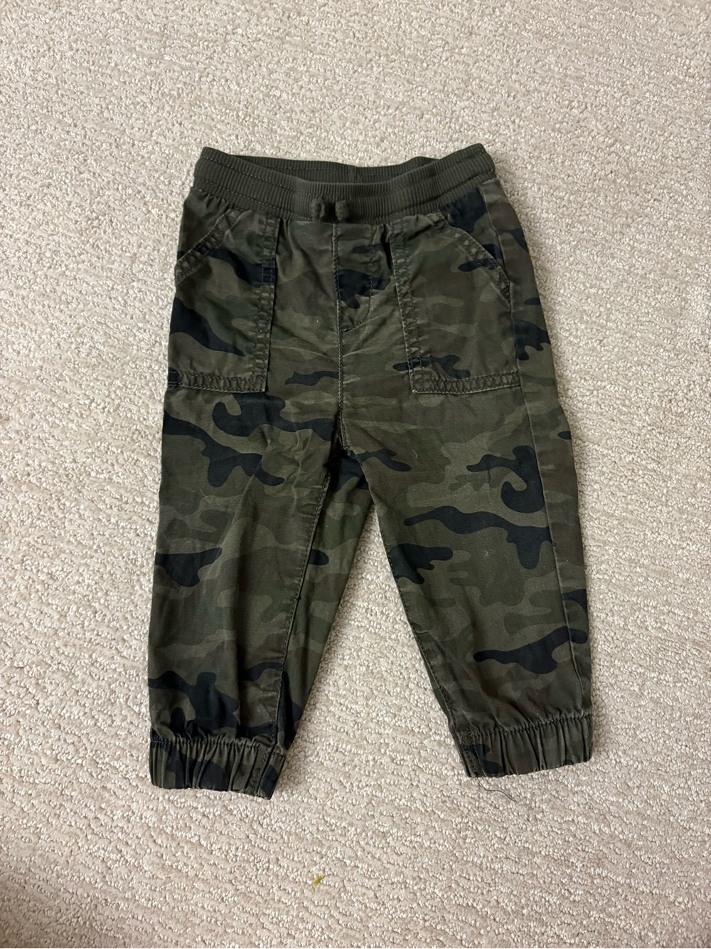 Jumping Beans Camouflage Cargo Jogger Pants Green Camo - Size 12M